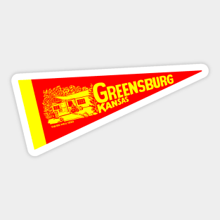 Greensburg Kansas - Big Well pennant Sticker